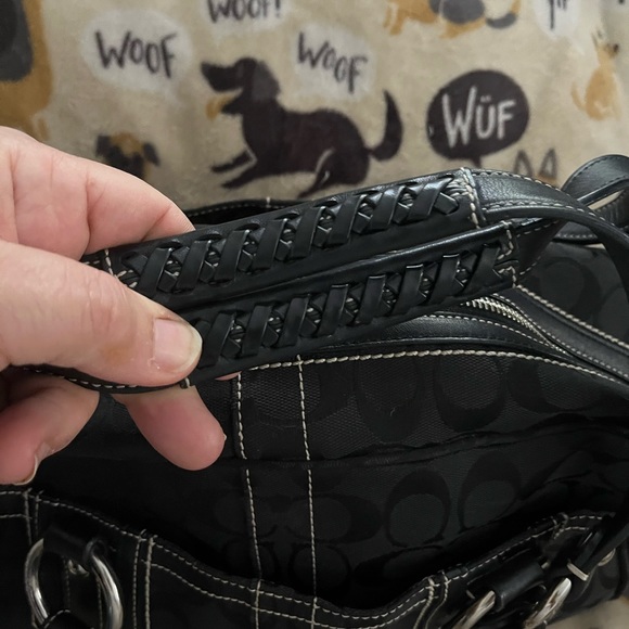 COACH  EUC Black 2 Handle Handbag Purse - Picture 4 of 13